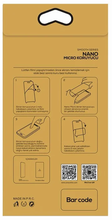 Oppo RX17 Pro Ekran Koruyucu Gold Nano Esnek Film Kırılmaz - Şeffaf
