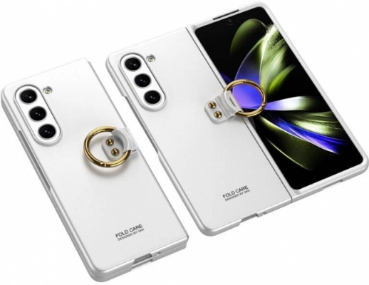 Galaxy Z Fold 5 Kılıf Zore Kıpta Yüzüklü Flip Sert Kapak