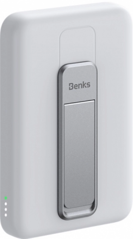 Benks MP08 Magsafe Magnetik Standlı İnce Tasarımlı Powerbank 10000mAh - Beyaz