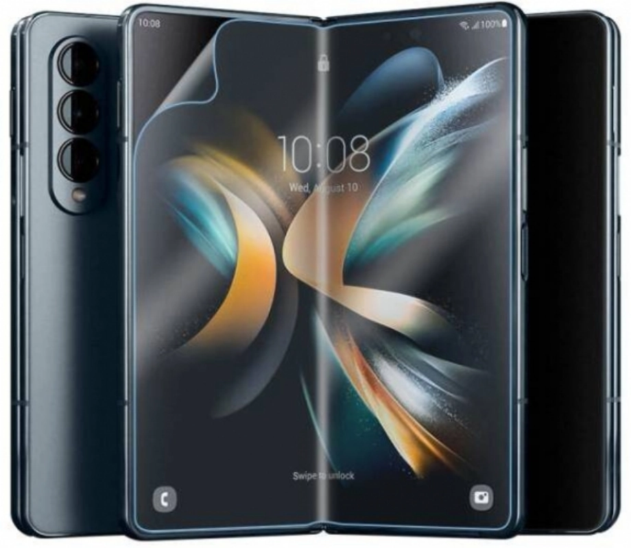 Galaxy Z Fold 4 Zore Hizalama Aparatlı S-Fit Body Ekran Koruyucu - Şeffaf