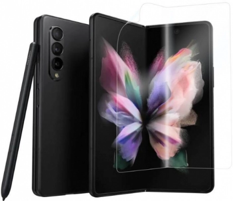 Galaxy Z Fold 3 Zore Hizalama Aparatlı S-Fit Body Ekran Koruyucu - Şeffaf