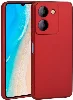 Vivo Y36 Kılıf İnce Soft Mat Renkli Esnek Silikon Kapak - Kırmızı
