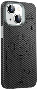 Apple iPhone 15 Plus (6.7) Kılıf Wiwu HHX-016 Karbon Fiber 600D Mars Kevlar Kapak - Siyah