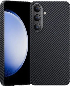 Samsung Galaxy S24 Kılıf Magsafe Özellikli Karbon Fiber Benks Essential ArmorAir 600D Kevlar Kapak - Siyah