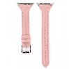 ​​​Apple Watch Ultra 49mm Kordon KRD-28 Deri Strap Kayış - Pembe