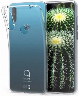 Alcatel 1s (2020) Kılıf Kamera Korumalı Esnek Silikon Kapak - Şeffaf