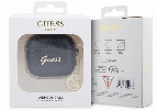 Apple Airpods 3. Nesil Kılıf GUESS Glitter 4G Charm Kapak - Siyah