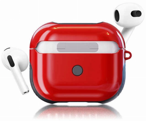 Apple Airpods 3. Nesil Kılıf Zore Shockproof Silikon - Kırmızı