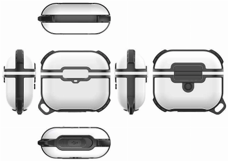 Apple Airpods 3. Nesil Zore Airbag 16 Silikon 1-1 Su Geçirmez Kılıf - Beyaz