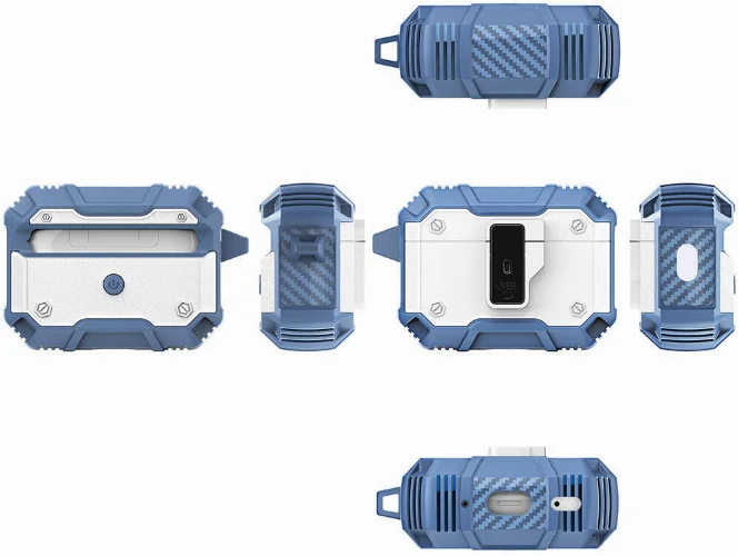 Apple Airpods 3. Nesil Zore Airbag 35 Darbelere Karşı Dayanıklı Düğmeli Kılıf - Kırmızı