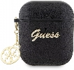 Apple Airpods Kılıf GUESS Glitter 4G Charm Kapak - Siyah