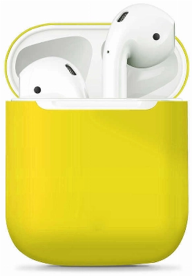 Apple Airpods Kılıf Zore Airbag 13 Silikon - Sarı