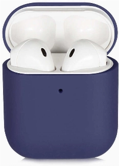 Apple Airpods Kılıf Zore Silk Silikon - Saks Mavi