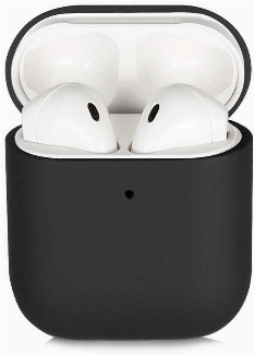 Apple Airpods Kılıf Zore Silk Silikon - Siyah