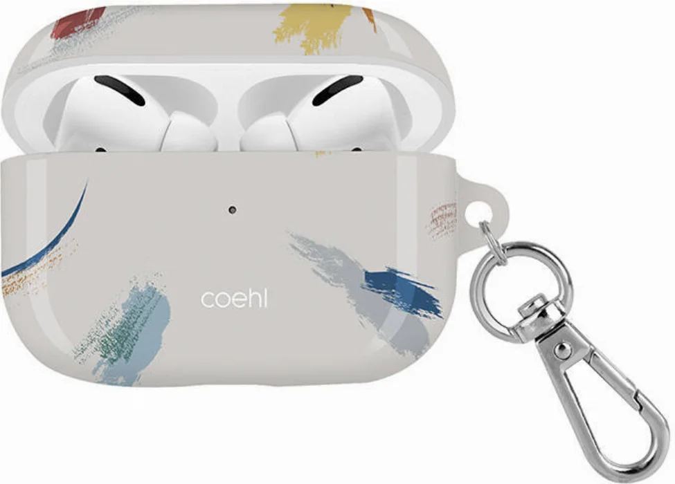 Apple Airpods Pro Kılıf Fırça Boya Desenli Coehl Reverie Kapak - Mavi