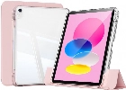 Apple iPad 10.9 2022 (10. Nesil) ​Kılıf Magnetik Ayrılabilen Airbagli Sliding Silikon Tablet Kapak - Pembe