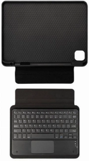 Apple iPad 10.9 2022 (10. Nesil) Klavyeli Kılıf Zore Border Keyboard Bluetooh Bağlantılı Standlı Tablet Kılıfı - Siyah