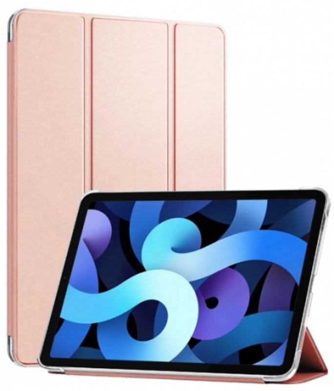 Apple iPad 10.9 2022 (10. Nesil) Tablet Kılıfı 1-1 Standlı Smart Cover Kapak - Rose Gold