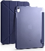 Apple iPad 10.9 2022 (10. Nesil) Tablet Kılıfı Standlı Tri Folding Kalemlikli Silikon Smart Cover - Lacivert