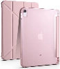 Apple iPad 10.9 2022 (10. Nesil) Tablet Kılıfı Standlı Tri Folding Kalemlikli Silikon Smart Cover - Pembe