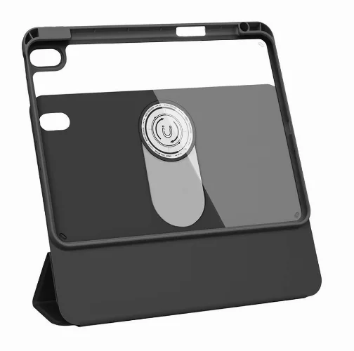 Apple iPad 10.9 2022 (10.Nesil) Wiwu 360 Dönebilen Standlı Magnetik Koruyucu Tablet Kılıfı - Siyah