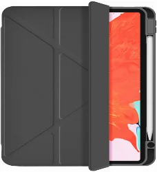 Apple iPad 10.9 2022 (10.Nesil) Wiwu 360 Dönebilen Standlı Magnetik Koruyucu Tablet Kılıfı - Siyah