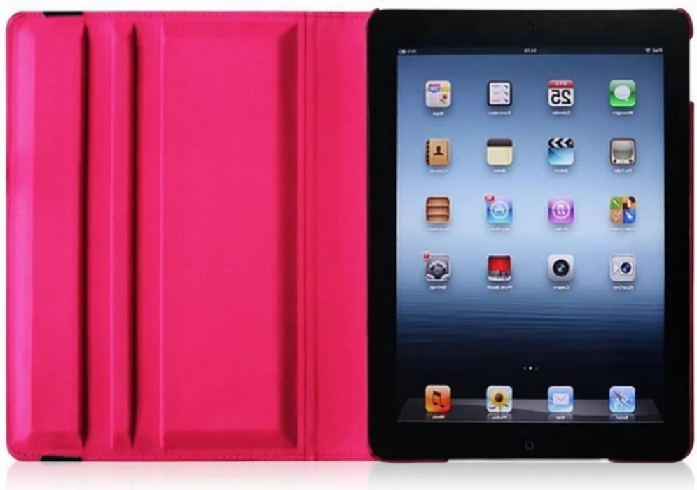 Apple iPad 3 Tablet Kılıfı 360 Derece Dönebilen Standlı Kapak - Lacivert