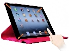 Apple iPad 4 Tablet Kılıfı 360 Derece Dönebilen Standlı Kapak - Pembe