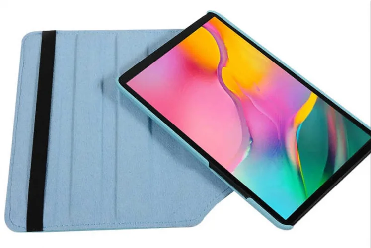 Apple iPad 6 Air 2 9.7 Tablet Kılıfı 360 Derece Dönebilen Standlı Kapak - Lacivert