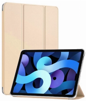 Apple iPad Air 10.9 2022 (5.Nesil) Tablet Kılıfı 1-1 Standlı Smart Cover Kapak - Gold