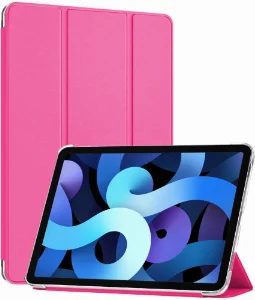 Apple iPad Air 10.9 2022 (5.Nesil) Tablet Kılıfı 1-1 Standlı Smart Cover Kapak - Pembe