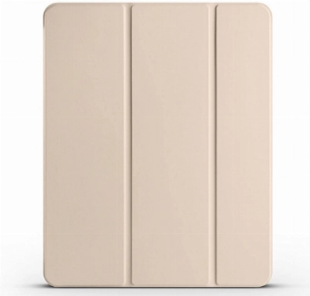 Apple iPad Air 10.9 2022 (5.Nesil) Tablet Kılıfı Flip Smart Standlı Kalem Bölmeli Akıllı Kapak Smart Cover - Gold