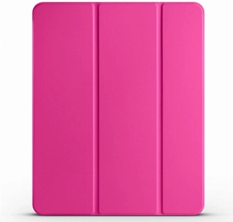 Apple iPad Air 10.9 2022 (5.Nesil) Tablet Kılıfı Flip Smart Standlı Kalem Bölmeli Akıllı Kapak Smart Cover - Pembe Koyu