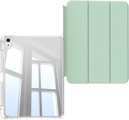 Apple iPad Air 11 2024 ​Kılıf Magnetik Ayrılabilen Airbagli Sliding Silikon Tablet Kapak - Lavender