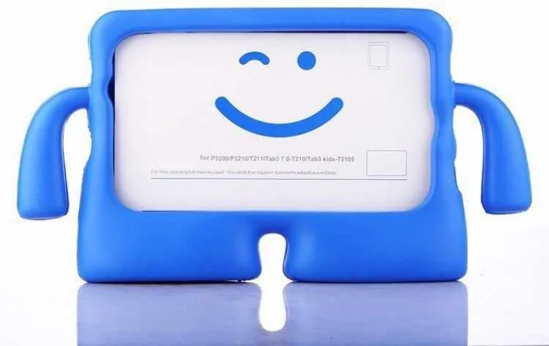 Apple iPad Air 11 2024 Kılıf Standlı Çocuklar İçin Renkli Koruyucu iBuy Tablet Kapak - Mavi