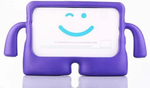 Apple iPad Air 11 2024 Kılıf Standlı Çocuklar İçin Renkli Koruyucu iBuy Tablet Kapak - Mor