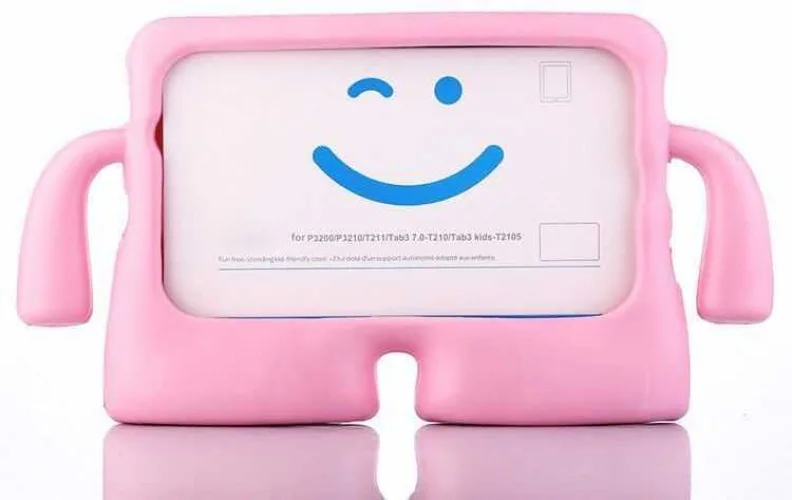 Apple iPad Air 11 2024 Kılıf Standlı Çocuklar İçin Renkli Koruyucu iBuy Tablet Kapak - Pembe