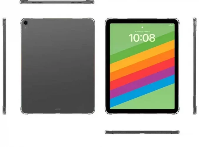 Apple iPad Air 11 2024 Kılıf Tablet Nitro Anti Shock Köşeleri Airbag Silikon Kapak - Şeffaf