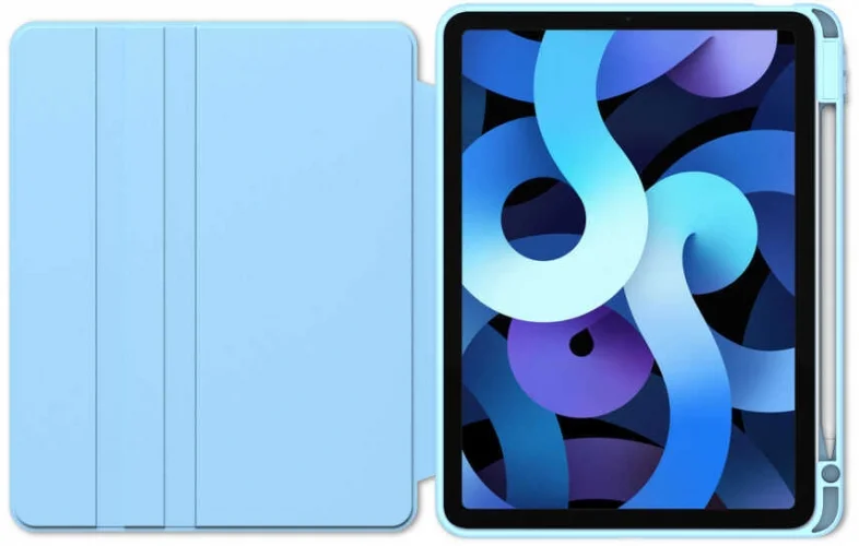 Apple iPad Air 11 2024 Kılıf Zore Nayn Dönebilen Standlı Kılıf - Mavi Açık