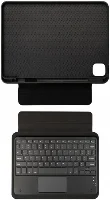 Apple iPad Air 11 2024 Klavyeli Kılıf Zore Border Keyboard Bluetooh Bağlantılı Standlı Tablet Kılıfı - Siyah