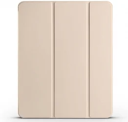 Apple iPad Air 11 2024 Tablet Kılıfı Flip Smart Standlı Kalem Bölmeli Akıllı Kapak Smart Cover - Gold