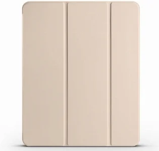 Apple iPad Air 11 2024 Tablet Kılıfı Flip Smart Standlı Kalem Bölmeli Akıllı Kapak Smart Cover - Gold