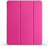 Apple iPad Air 11 2024 Tablet Kılıfı Flip Smart Standlı Kalem Bölmeli Akıllı Kapak Smart Cover - Pembe Koyu