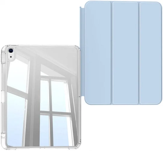 Apple iPad Air 13 2024 ​Kılıf Magnetik Ayrılabilen Airbagli Sliding Silikon Tablet Kapak - Lavender