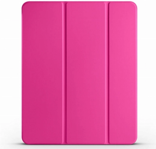 Apple iPad Air 13 2024 Tablet Kılıfı Flip Smart Standlı Kalem Bölmeli Akıllı Kapak Smart Cover - Pembe Koyu