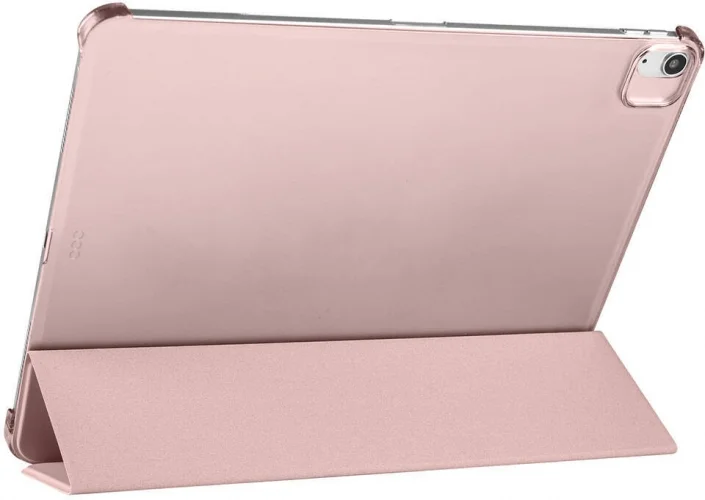 Apple iPad Air 13 2024 Tablet Kılıfı Flip Smart Standlı Kalem Bölmeli Akıllı Kapak Smart Cover - Rose Gold