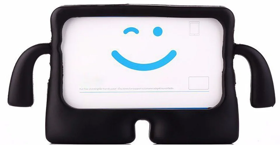 Apple iPad Air 4 10.9 inç 2020  Kılıf Çocuklar İçin Standlı Eğlenceli Korumalı Silikon Tablet Kılıfı - Siyah