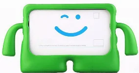 Apple iPad Air 4 10.9 inç 2020  Kılıf Çocuklar İçin Standlı Eğlenceli Korumalı Silikon Tablet Kılıfı - Yeşil