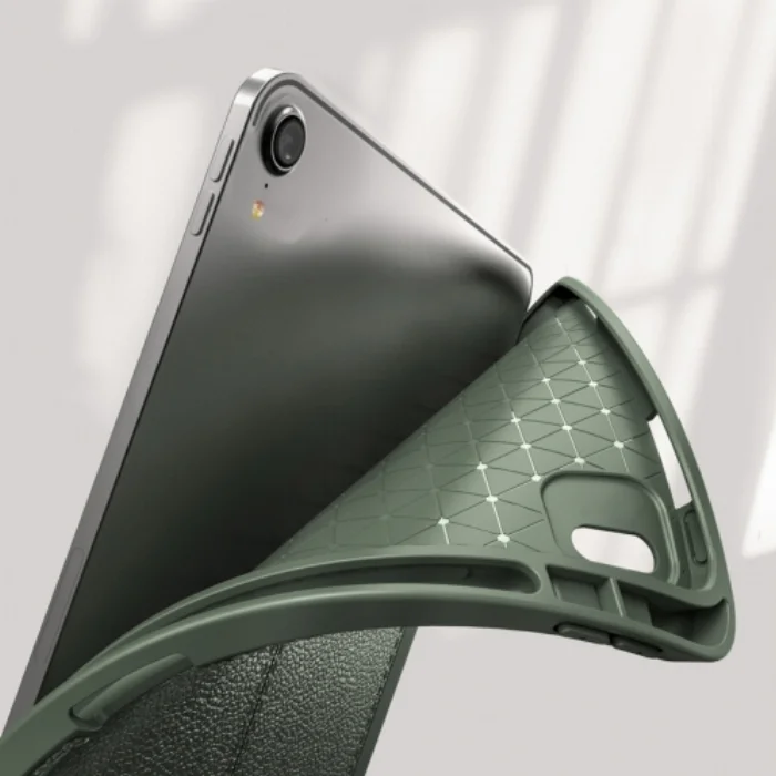 Apple iPad Air 4 10.9 inç 2020 Kılıf Wlons Deri Görünümlü Kapaklı Standlı Uyku Modlu Kapak - Siyah