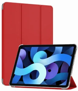 Apple iPad Air 4 10.9 inç 2020  Tablet Kılıfı 1-1 Standlı Smart Cover Kapak - Kırmızı